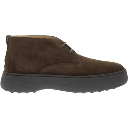 Suede Leather Ankle Boots , male, Sizes: 9 UK, 7 UK, 10 UK - TOD'S - Modalova