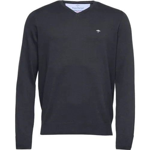 V-Ausschnitt Strickpullover Must-Have Herrenmode , Herren, Größe: M - FYNCH-HATTON - Modalova