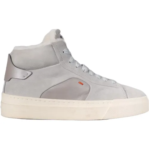 Montone Leather Sneakers , female, Sizes: 2 UK - Santoni - Modalova