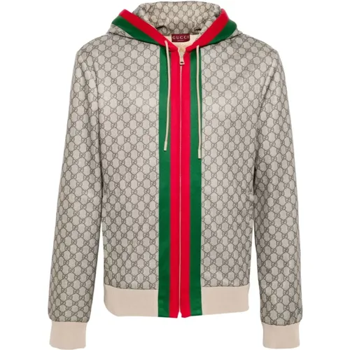 Signature GG Supreme Print Jacket , male, Sizes: M, S - Gucci - Modalova