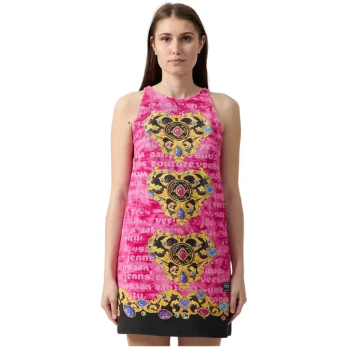 Colorful Mini Trapeze Dress , female, Sizes: S, XS - Versace Jeans Couture - Modalova