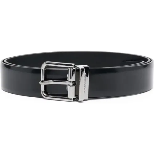 SquaBuckle Belt , male, Sizes: 85 CM, 100 CM, 95 CM, 90 CM - Dolce & Gabbana - Modalova