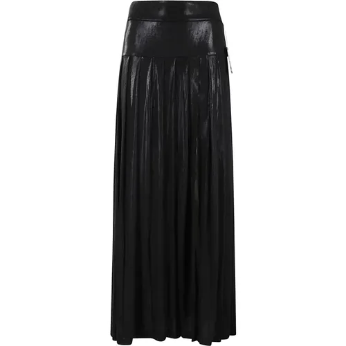 Pleated Long Skirt with Slit , female, Sizes: XS, S, M - Norma Kamali - Modalova