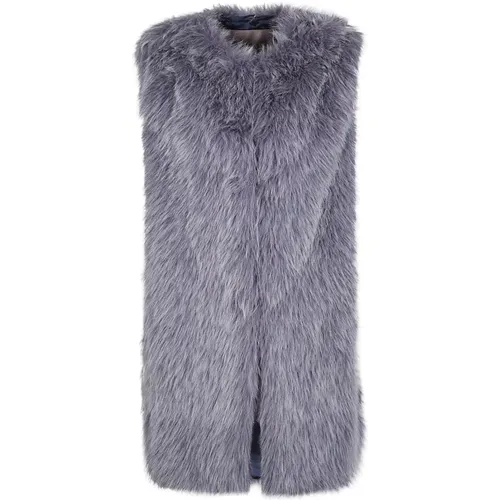 Faux Fur Gilet Vest , female, Sizes: S, XS - Herno - Modalova