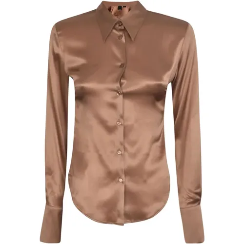 Silk Shirt Aw23 , female, Sizes: M, S - pinko - Modalova