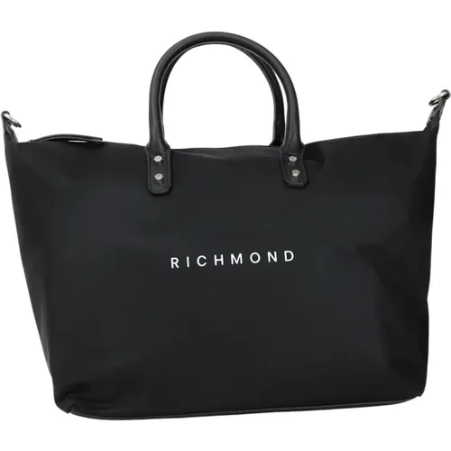 Schwarze Shopper-Tasche mit abnehmbarem Riemen - Richmond - Modalova