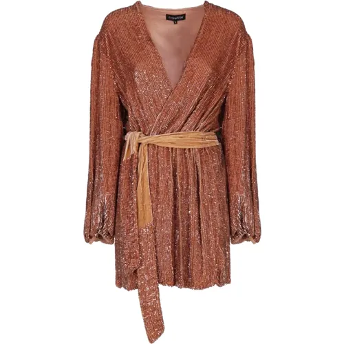 Copper Mini Nylon Dress , female, Sizes: S - Retrofête - Modalova