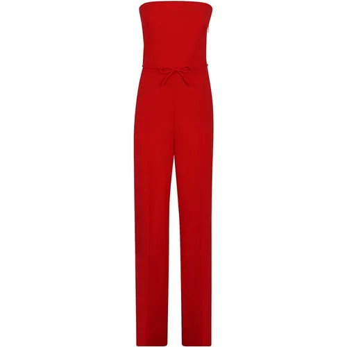 Bow Detail Wool Jumpsuit , female, Sizes: M - Valentino Garavani - Modalova