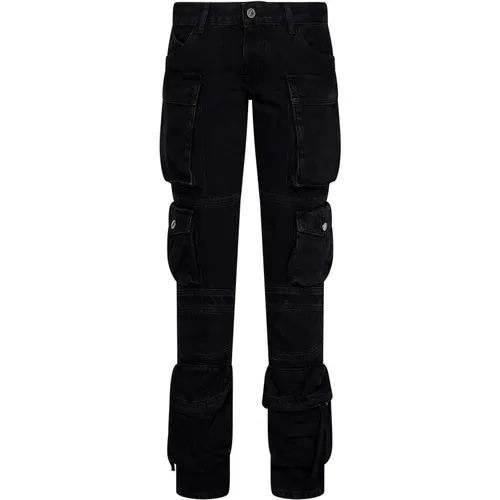 Cargo Jeans with Logo Embroidery , female, Sizes: W27, W25, W26 - The Attico - Modalova