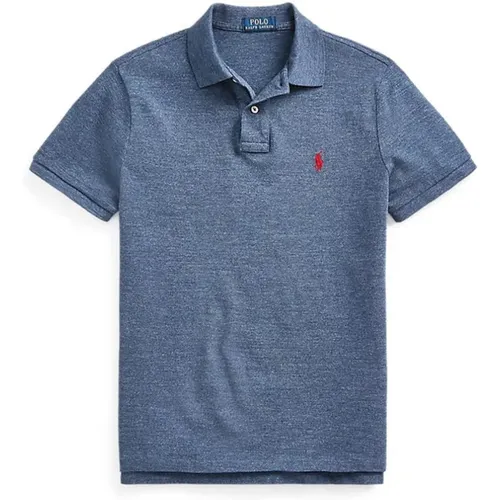 Blaues Polo-Shirt mit rotem Pony-Logo , Herren, Größe: 2XL - Ralph Lauren - Modalova