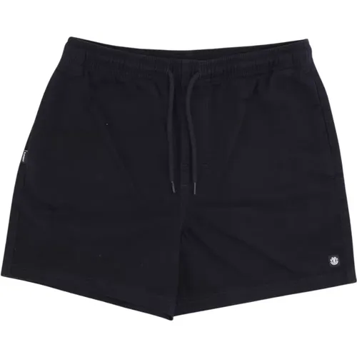 Schwarze Twill Herren Shorts mit Taschen - Element - Modalova