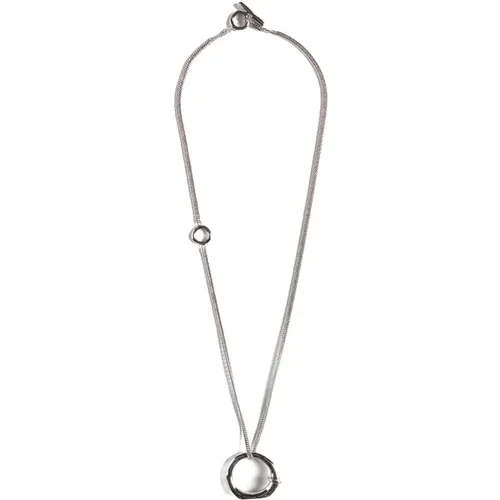 Silver Bijoux Pendant Necklace , male, Sizes: ONE SIZE - Jil Sander - Modalova