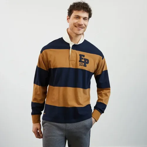 Striped Brown Long Sleeve Shirt , male, Sizes: M, 2XL - Eden Park - Modalova