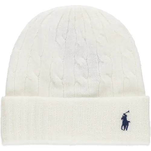 Ivory Wolle Kaschmir Beanie Damen Beanie , Damen, Größe: ONE Size - Ralph Lauren - Modalova