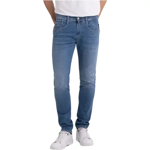 Slim Fit Tapered Leg Jeans , Herren, Größe: W29 L32 - Replay - Modalova