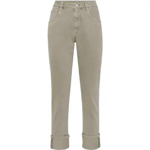Monili Chain Slim-Fit Jeans , female, Sizes: 3XS - BRUNELLO CUCINELLI - Modalova