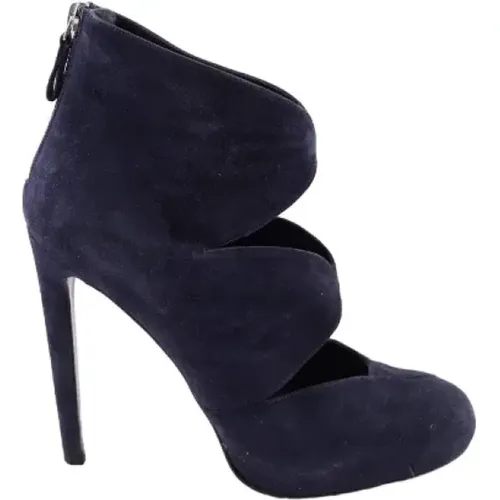 Pre-owned Suede heels , female, Sizes: 7 UK - Versace Pre-owned - Modalova