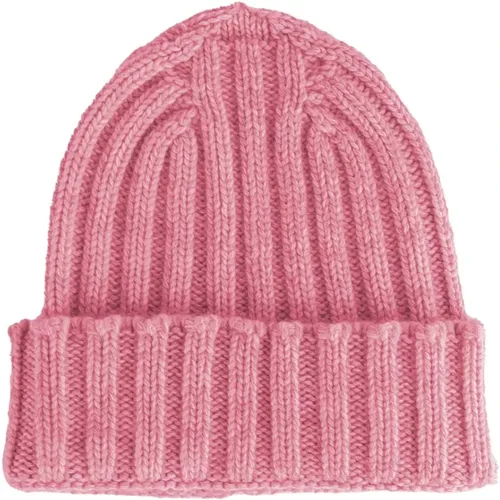 Elegante Gerippte Kaschmir Beanie - Made in Italia - Modalova