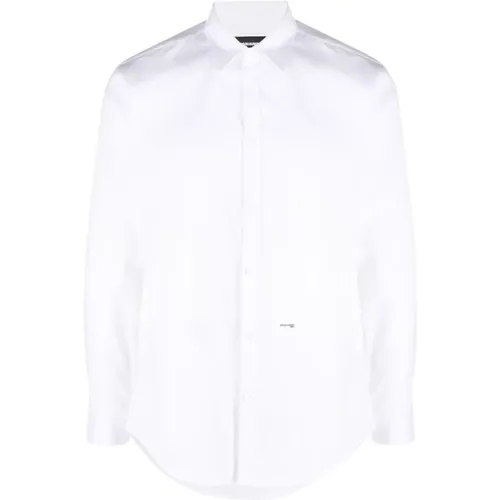 Das Elegante Weiße Hemd , Herren, Größe: M - Dsquared2 - Modalova