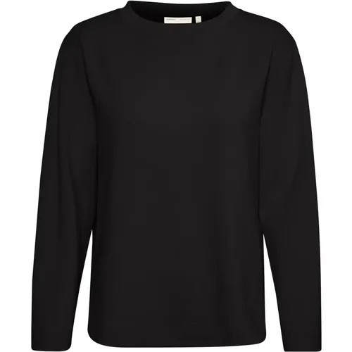 Weicher Crewneck Sweatshirt, Schwarz , Damen, Größe: L - InWear - Modalova