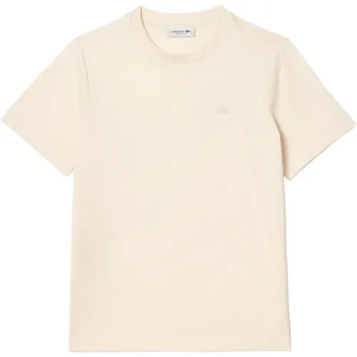 Elegantes T-Shirt mit kurzen Ärmeln , Damen, Größe: S - Lacoste - Modalova