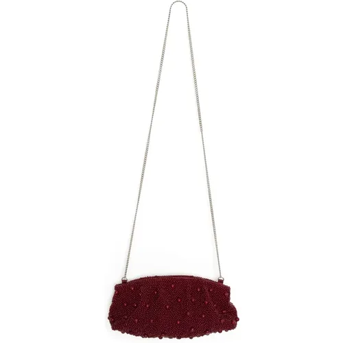 Rote Perlen Clutch Accessoire - Gestuz - Modalova