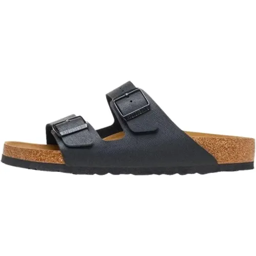 Arizona Saffiano Leather Sandals , male, Sizes: 10 UK, 11 UK, 6 UK, 8 UK, 7 UK, 9 UK - Birkenstock - Modalova