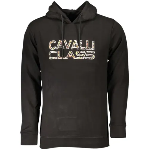 Cotton Hooded Sweatshirt with Logo Print , male, Sizes: 3XL, S, L - Cavalli Class - Modalova