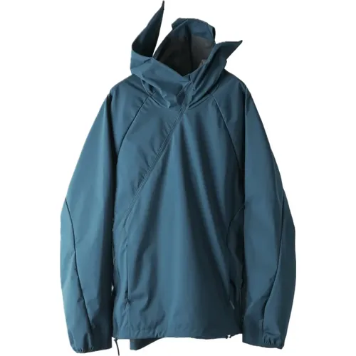 Asymmetric Zipper Technical Jacket , male, Sizes: M - Post Archive Faction - Modalova