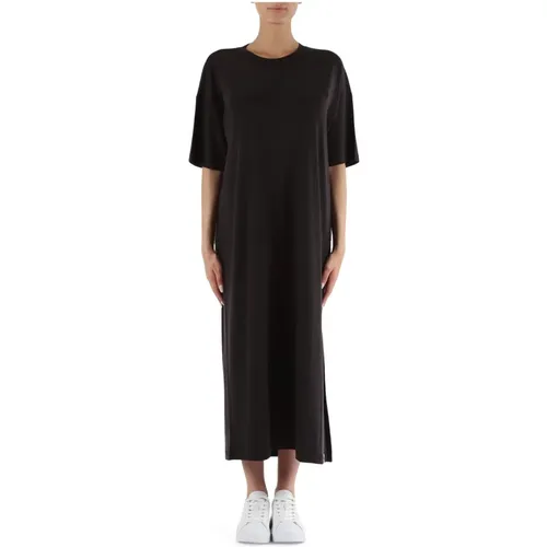 Oversized Long Dress in Modal Blend , female, Sizes: S, XS, M - Calvin Klein Jeans - Modalova