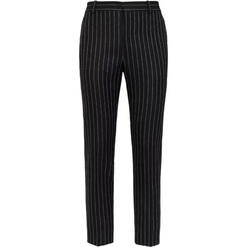 Lettered Pinstripe Trousers , male, Sizes: M, L - alexander mcqueen - Modalova