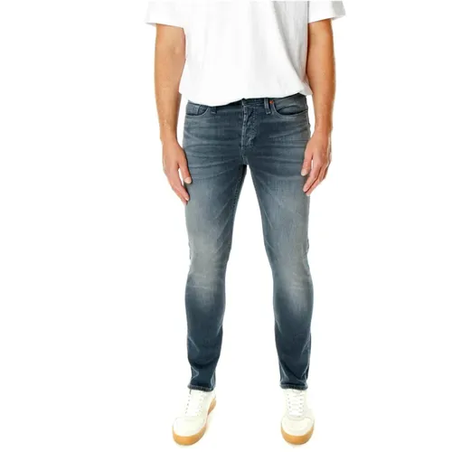 Slim Fit Mid Waist Jeans , Herren, Größe: W34 L32 - Denham - Modalova