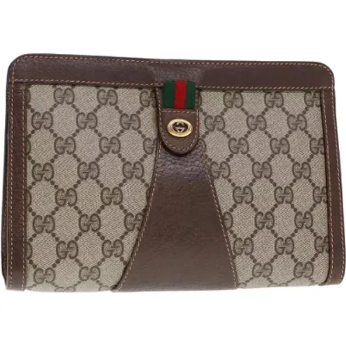 Pre-owned Leather clutches , female, Sizes: ONE SIZE - Gucci Vintage - Modalova