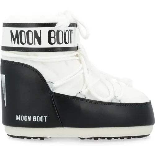 Niedrige Nylon Weiße Icon Stiefel , Damen, Größe: 36 EU - moon boot - Modalova