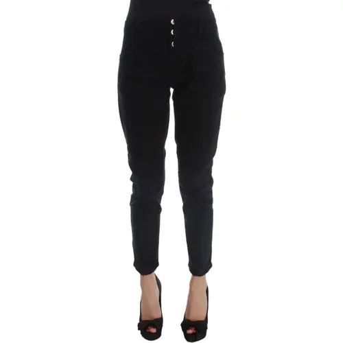 Cotton Slim Fit Cropped Jeans , female, Sizes: W27, W26, W28 - Costume National - Modalova
