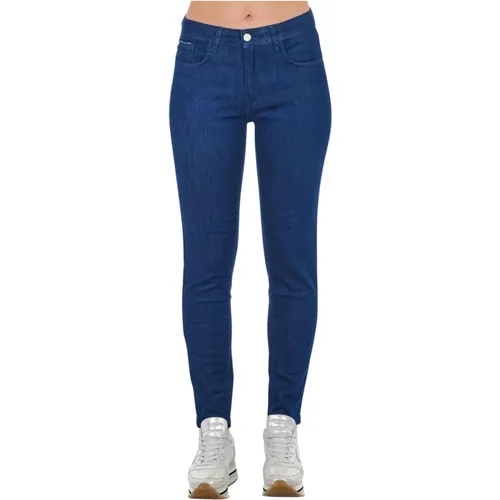 Blaue Skinny Denim Jeans Hose , Damen, Größe: W30 - Frankie Morello - Modalova
