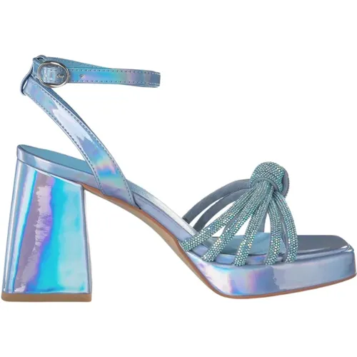 Rhinestone Knot Heel Sandal , female, Sizes: 8 UK - Alma en Pena - Modalova