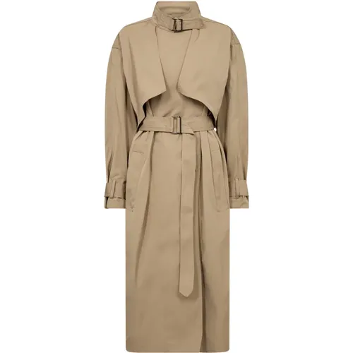 Stilvoller Franciscc Trenchcoat Mantel in Khaki , Damen, Größe: M - Co'Couture - Modalova