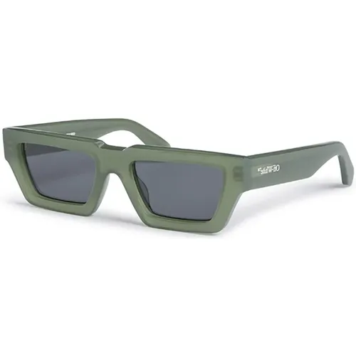 Grüne Sonnenbrille Chic Style , Damen, Größe: 54 MM - Off White - Modalova