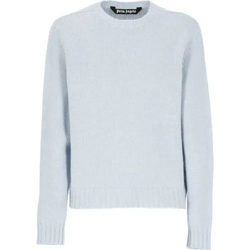 Light Wool Sweatshirt Round Neck , male, Sizes: M - Palm Angels - Modalova
