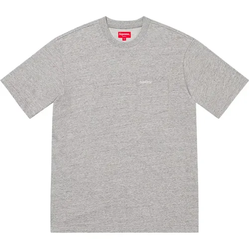 Limited Edition Pocket Tee Heather Grey , male, Sizes: L, S - Supreme - Modalova