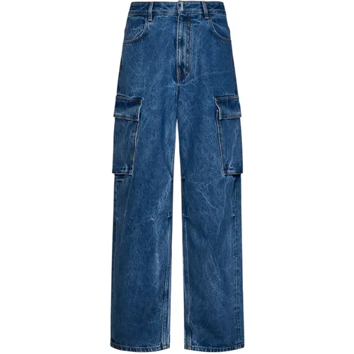 Blaue Denim Cargo Jeans für Herren - Givenchy - Modalova
