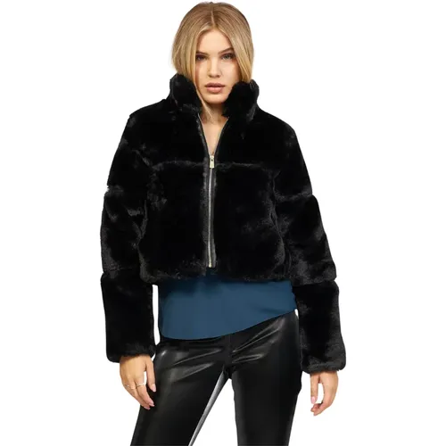 Bomber Jacket in Faux Fur , female, Sizes: S - YES ZEE - Modalova