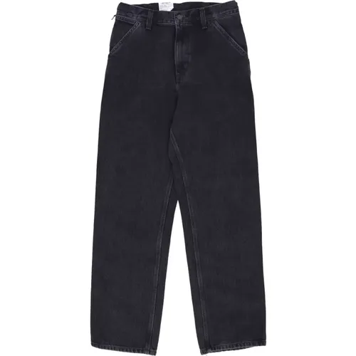 Schwarze Stone Washed Arbeitsjeans , Herren, Größe: W34 L34 - Carhartt WIP - Modalova