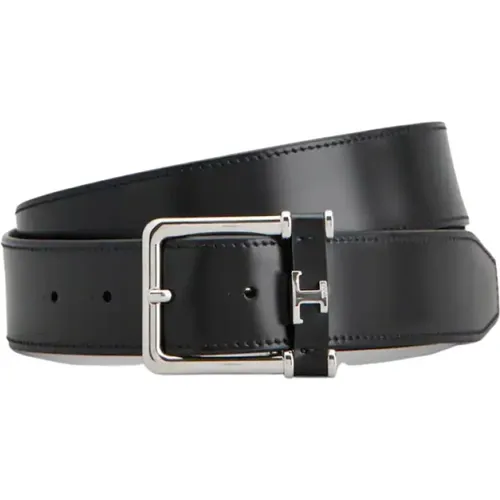 Double-Sided Leather Belt with Metal Buckle , male, Sizes: 100 CM - TOD'S - Modalova