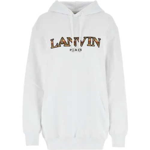 Weiße Baumwoll-Kapuzenpullover , Damen, Größe: S - Lanvin - Modalova