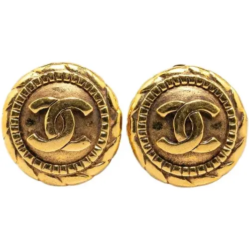 Pre-owned Metal earrings , female, Sizes: ONE SIZE - Chanel Vintage - Modalova