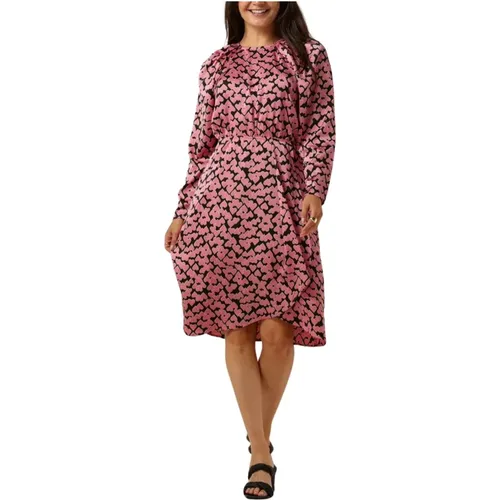 Flashy Heart Dress Rosa , Damen, Größe: XL - Co'Couture - Modalova