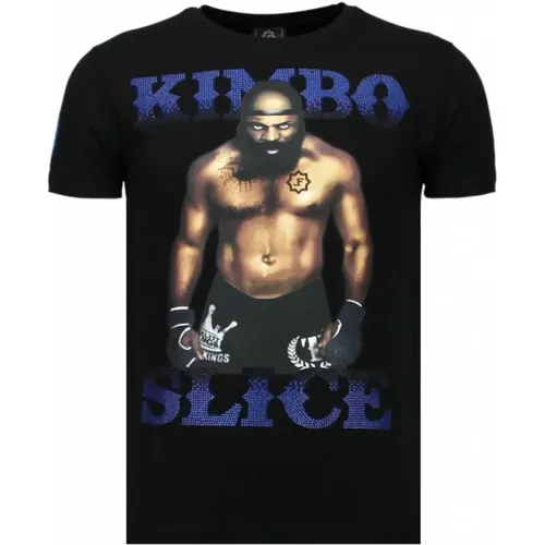 Kimbo Slice Rhinestone - Herren T-Shirt - 5766Z , Herren, Größe: M - Local Fanatic - Modalova