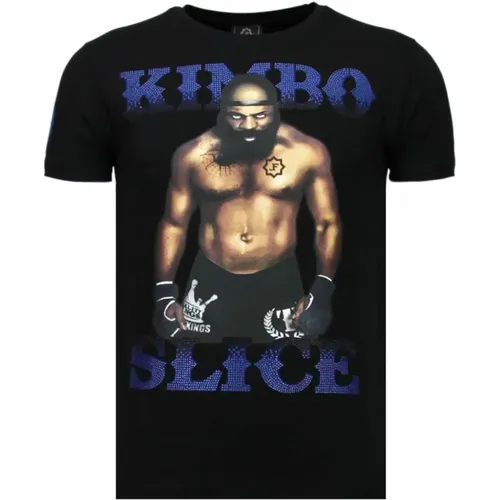 Kimbo Slice Rhinestone - Herren T-Shirt - 5766Z , Herren, Größe: S - Local Fanatic - Modalova